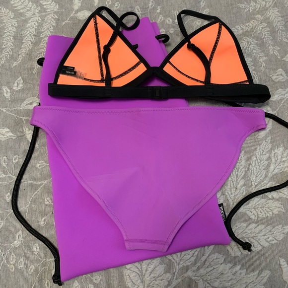 Triangl Bambi Sugar Plum Bikini Swim Suit Size L - Picture 2 of 6